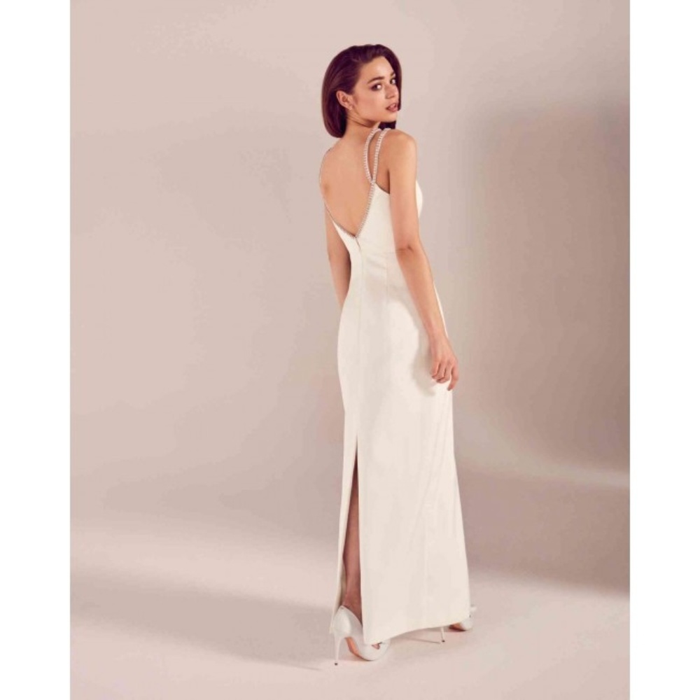 Ted Baker Embellished White Gown in Silhouette